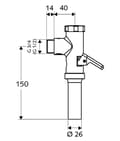 Miniatyrbillede 2 af 5: Schellomat toiletskyl med greb 3/4" krom