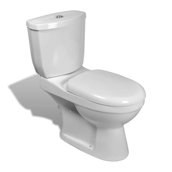 vidaXL Toalett med cistern vit