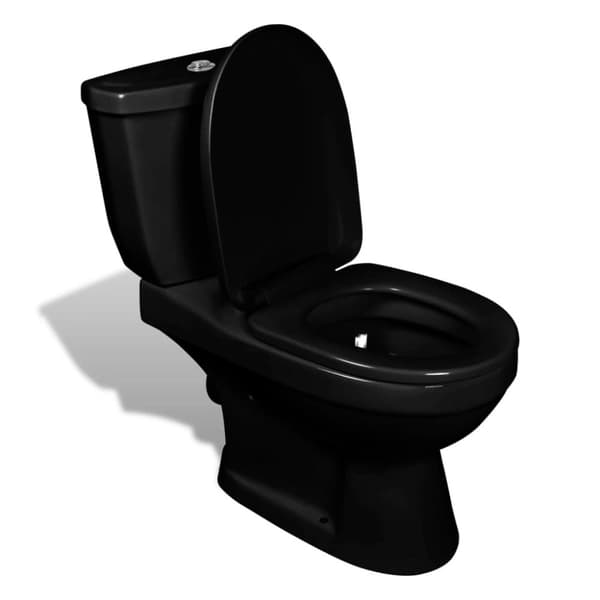 vidaXL toilet med cisterne sort