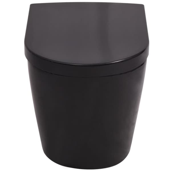 vidaXL væghængt toilet keramisk sort