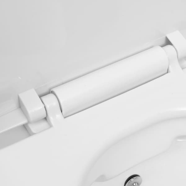 vidaXL Toalettstol vägghängd utan spolkant med bidé keramisk vit