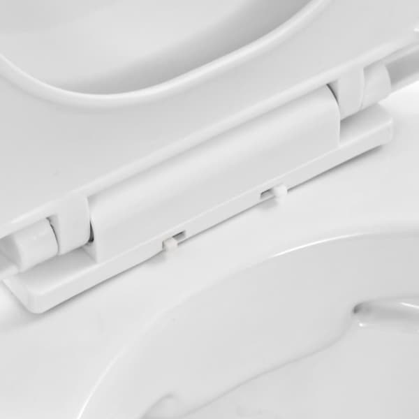 vidaXL væghængt toilet uden kant keramik hvid