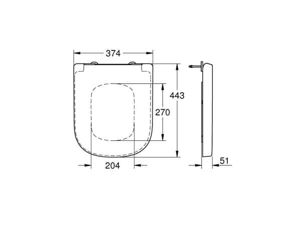 GROHE Euro Ceramic, Vit, 1 styck