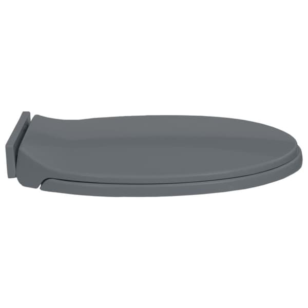 toiletsæde med soft close oval grå
