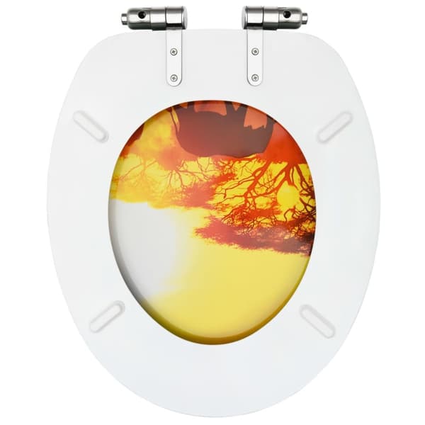 toiletsæde med soft close-låg MDF savannedesign