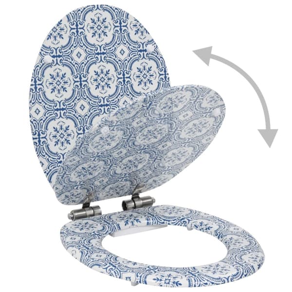 toiletsæde med soft close-låg MDF porcelændesign