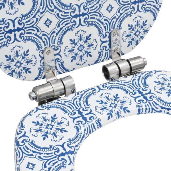 toiletsæder 2 stk. med soft close-låg MDF porcelændesign