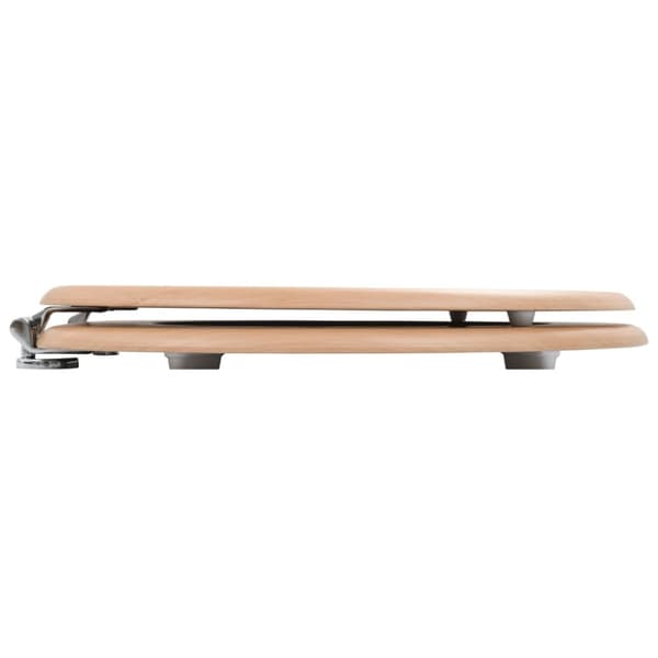 toiletsæder 2 stk. med låg MDF bambusdesign