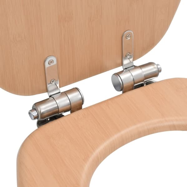 WC-istuin 2 kpl soft close kansilla MDF bambukuosi