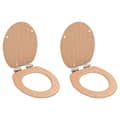 Pikkukuva 1 / 10: WC-istuin 2 kpl soft close kansilla MDF bambukuosi