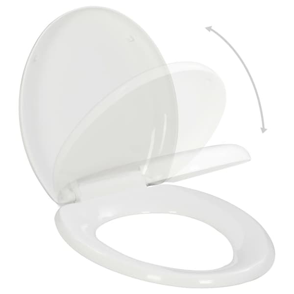 toiletsæde med soft-close og quick release-design hvid