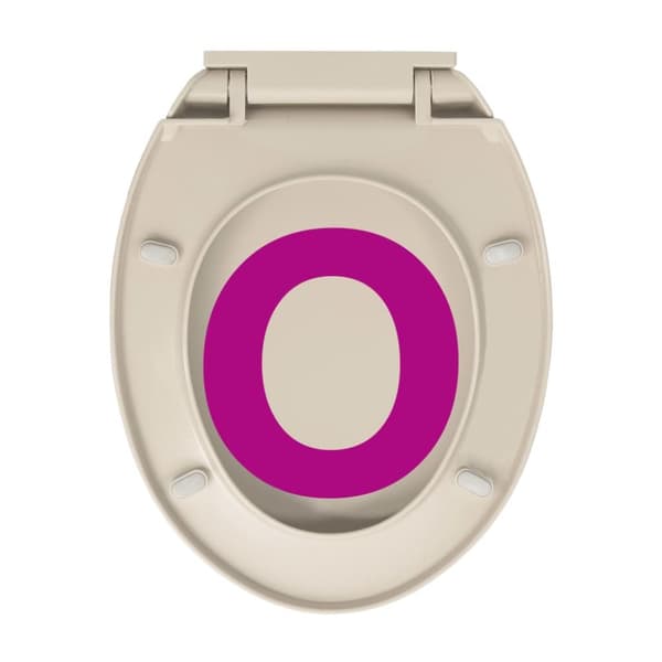 toiletsæde med soft-close oval abrikosfarvet