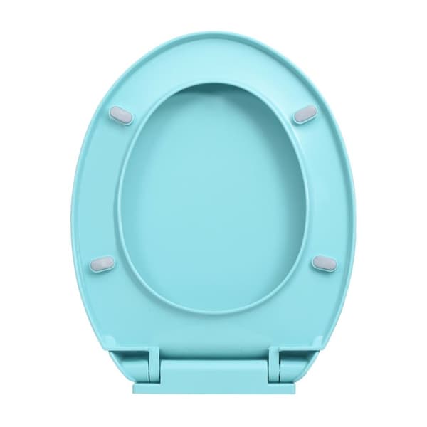 toiletsæde med soft-close oval grøn