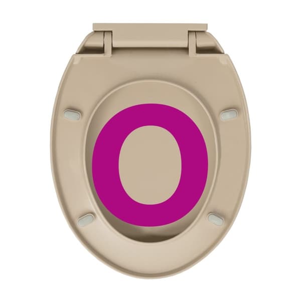 Toalettsits mjuk stängning beige oval
