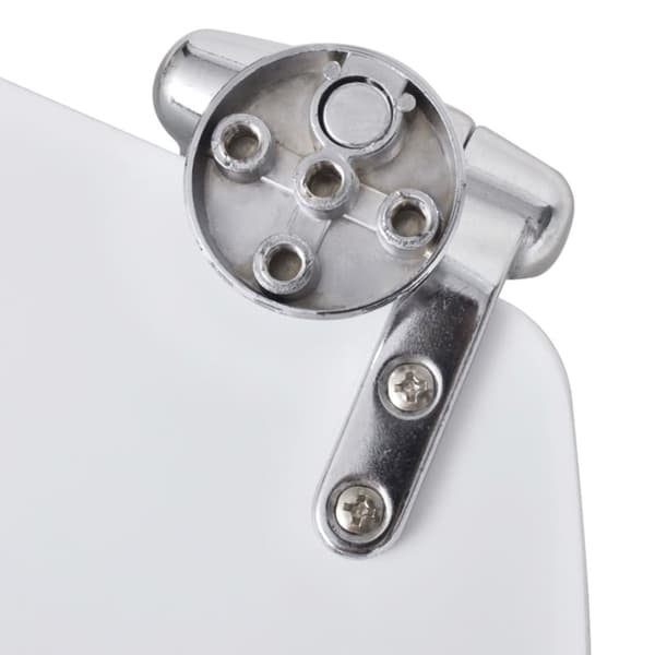 vidaXL toiletsæde MDF soft close-låg enkelt design hvid -  Toilet- & bidetsæder