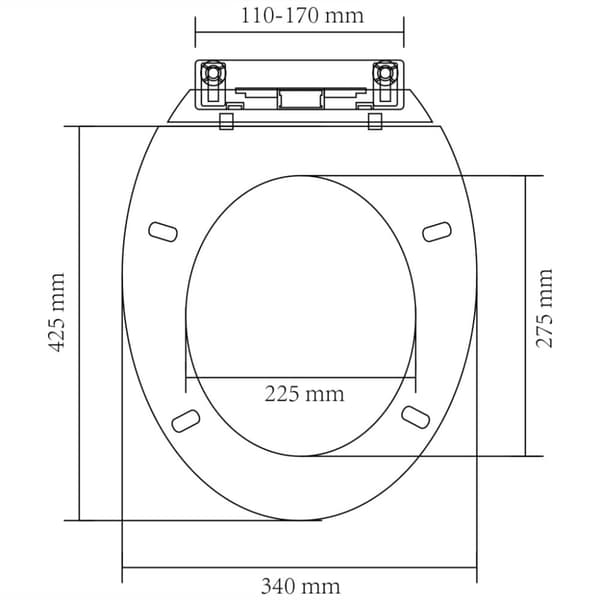vidaXL Toalettsits mjuk stängning oval vit -  Toalett- & bidésitsar