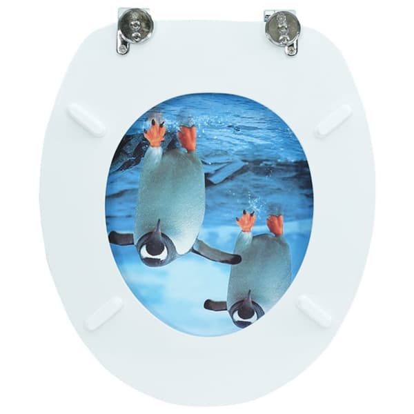 vidaXL WC-istuin kannella MDF pingviinikuosi -  WC- & bideeistuimet