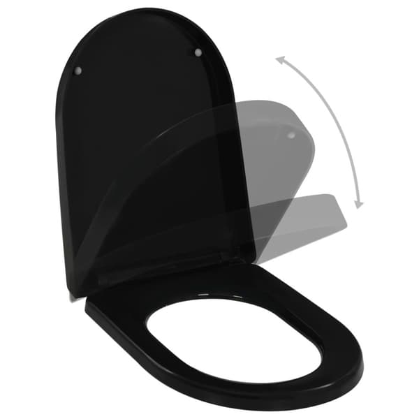 vidaXL toiletsæde med soft-close og quick release-design sort -  Toilet- & bidetsæder