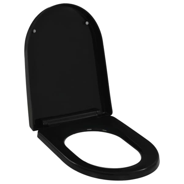 vidaXL toiletsæde med soft-close og quick release-design sort -  Toilet- & bidetsæder