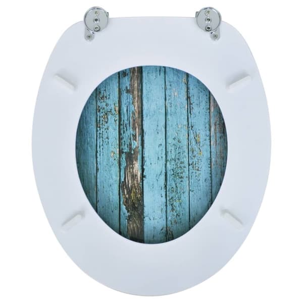 vidaXL toiletsæder med låg 2 stk. gammelt trædesign MDF - Toilet- & bidetsæder