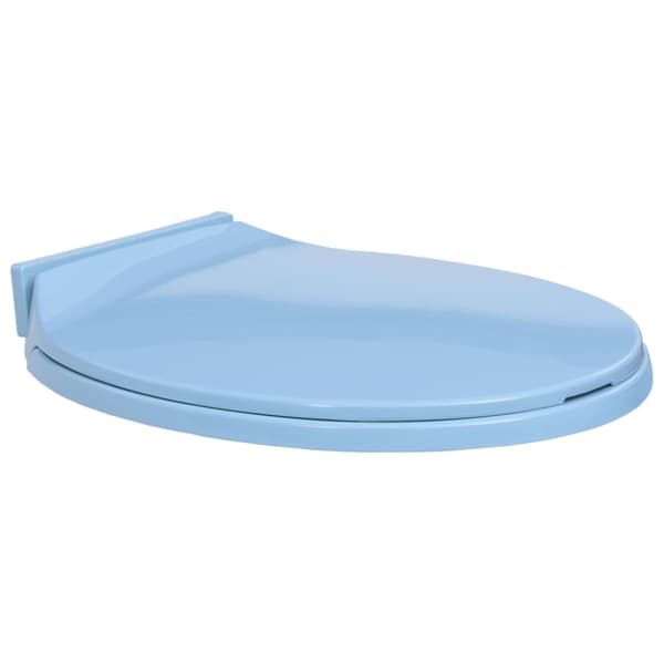 vidaXL soft close toiletsæde oval blå -  Toilet- & bidetsæder
