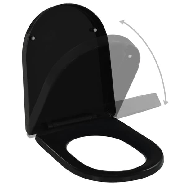 vidaXL toiletsæde med soft-close og quick release-design sort -  Toilet- & bidetsæder