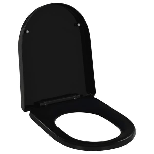 vidaXL toiletsæde med soft-close og quick release-design sort -  Toilet- & bidetsæder