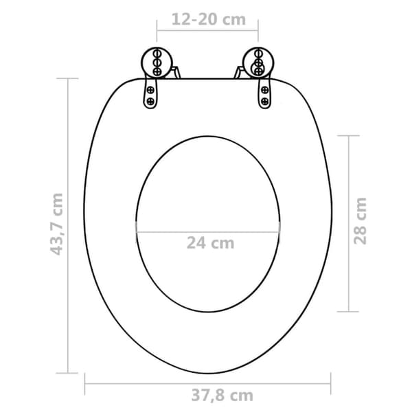 vidaXL toiletsæder med soft close-låg 2 stk. MDF vanddråbedesign grøn -  Toilet- & bidetsæder