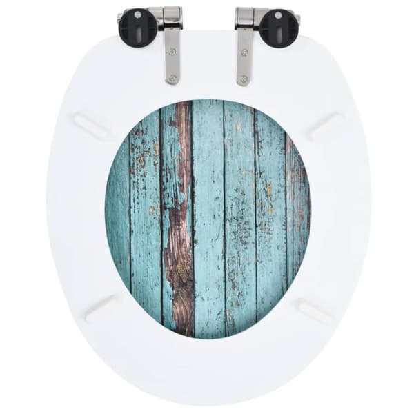 vidaXL toiletsæde med soft close-låg MDF trædesign -  Toilet- & bidetsæder