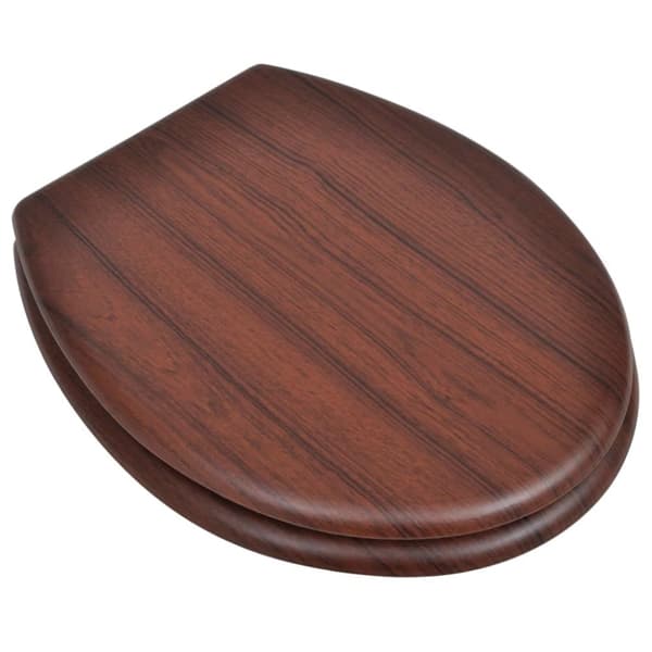 vidaXL Toalettsits MDF lock enkel design brun -  Toalett- & bidésitsar