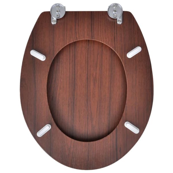 vidaXL Toalettsits MDF lock enkel design brun - Toalett- & bidésitsar