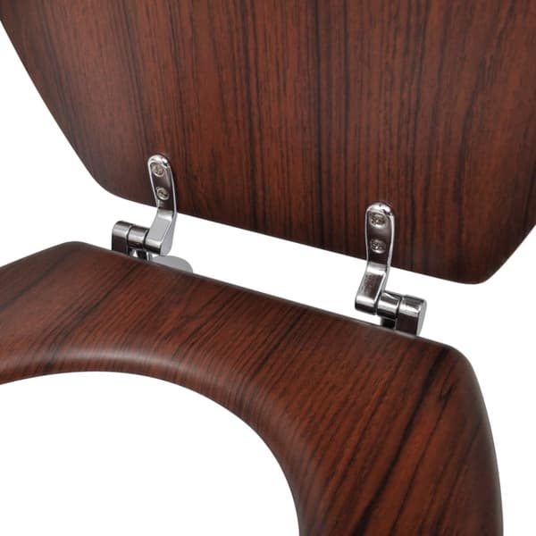 vidaXL Toalettsits MDF lock enkel design brun - Toalett- & bidésitsar