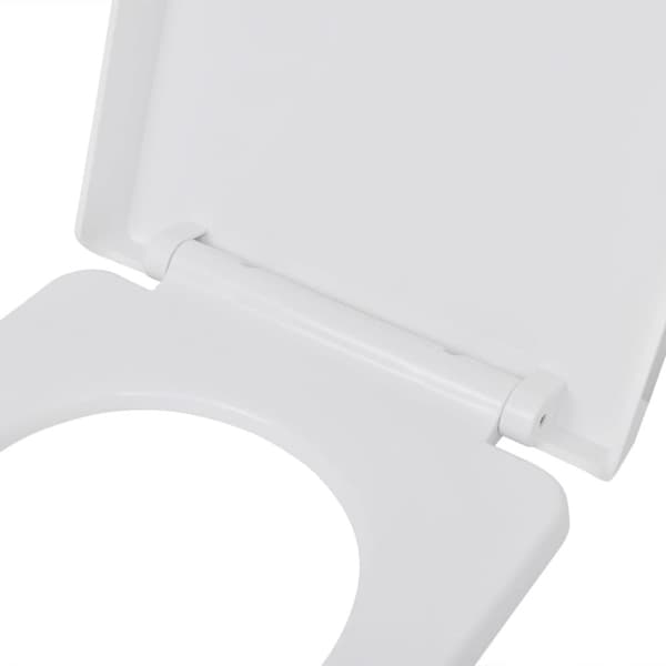 The Living Store soft close toiletsæde quick-release design firkantet hvid -  Toilet- & bidetsæder
