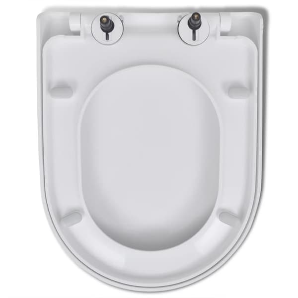 The Living Store soft close toiletsæde quick-release design firkantet hvid -  Toilet- & bidetsæder