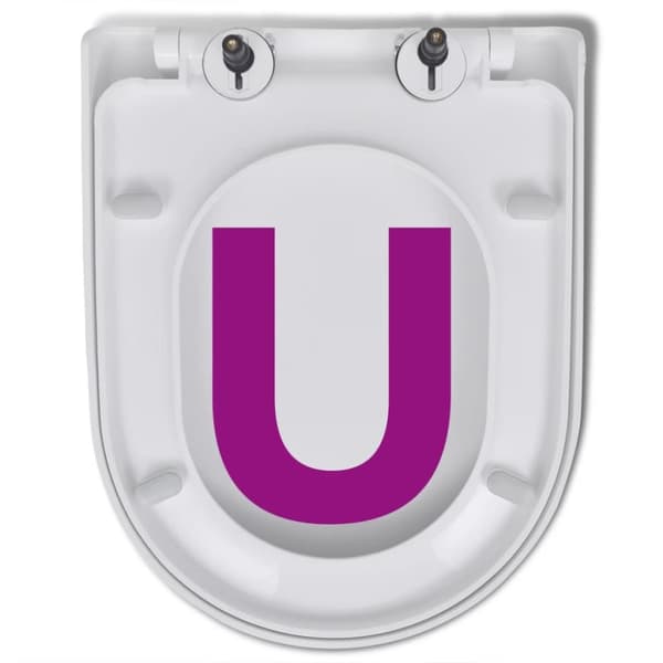 The Living Store soft close toiletsæde quick-release design firkantet hvid -  Toilet- & bidetsæder