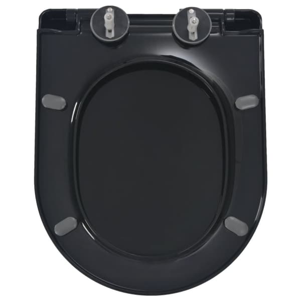 The Living Store toiletsæde med soft-close og quick release-design sort -  Toilet- & bidetsæder
