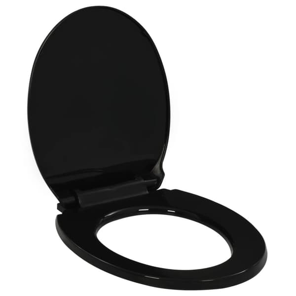 The Living Store toiletsæde med soft-close og quick release-design sort -  Toilet- & bidetsæder