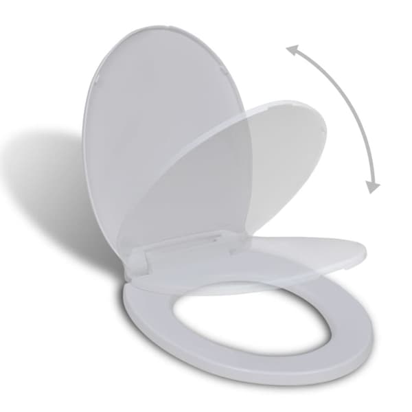 The Living Store soft close-toiletsæde oval hvid -  Toilet- & bidetsæder
