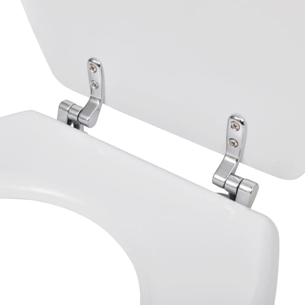 The Living Store Toalettsits MDF lock enkel design vit - Toalett- & bidésitsar
