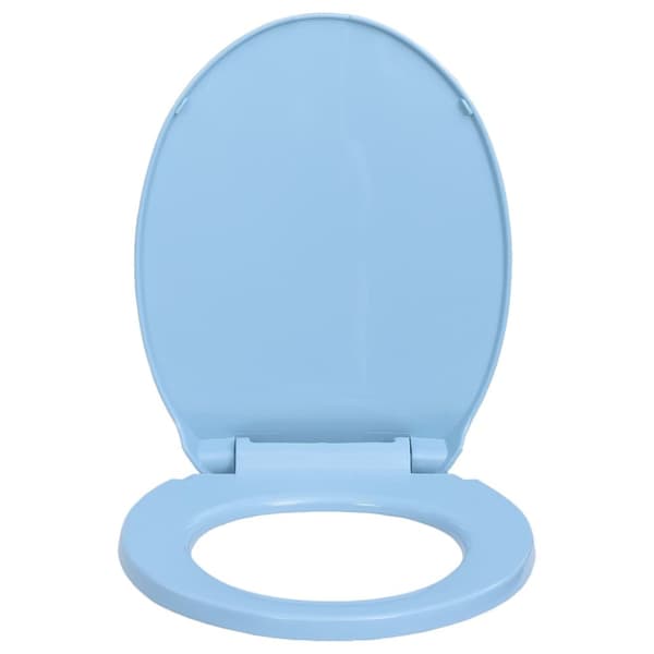 The Living Store soft close toiletsæde oval blå -  Toilet- & bidetsæder