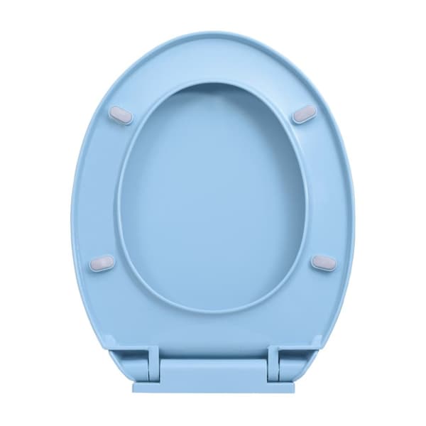 The Living Store soft close toiletsæde oval blå -  Toilet- & bidetsæder