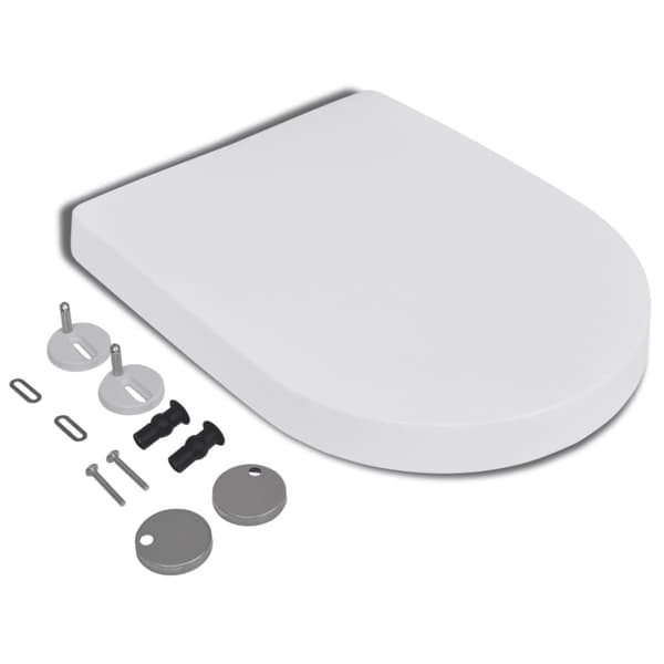 Toilet- & bidetsæder - Living soft close toiletsæde quick-release design firkantet hvid