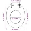 Miniatyrbillede 9 af 9: Toilet- & bidetsæder - Living toiletsæde med soft close-låg MDF søstjernedesign