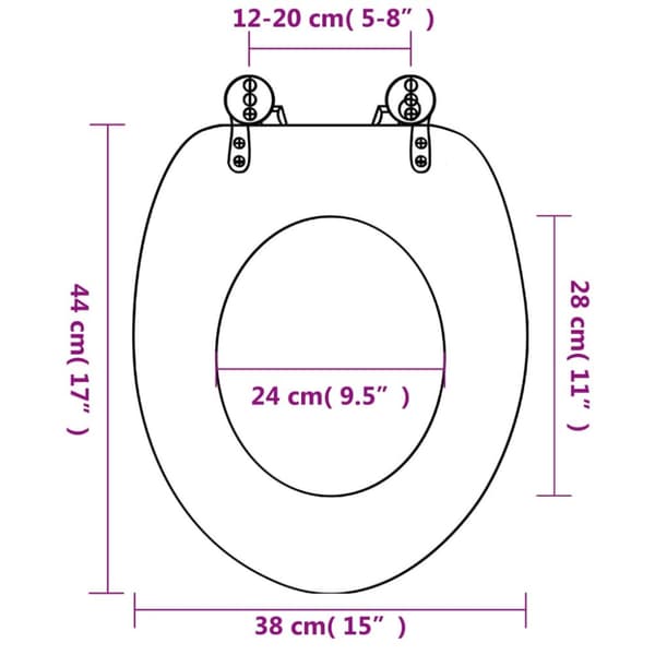 Toilet- & bidetsæder - Living toiletsæde med soft close-låg MDF søstjernedesign