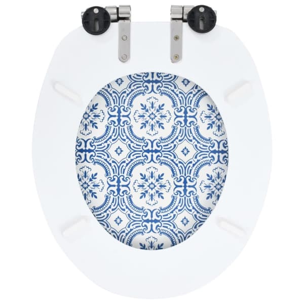 Toilet- & bidetsæder - Living toiletsæde med soft close-låg MDF porcelændesign