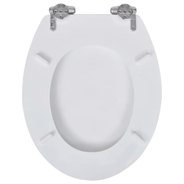 Toilet- & bidetsæder - Living toiletsæde MDF soft close-låg enkelt design hvid