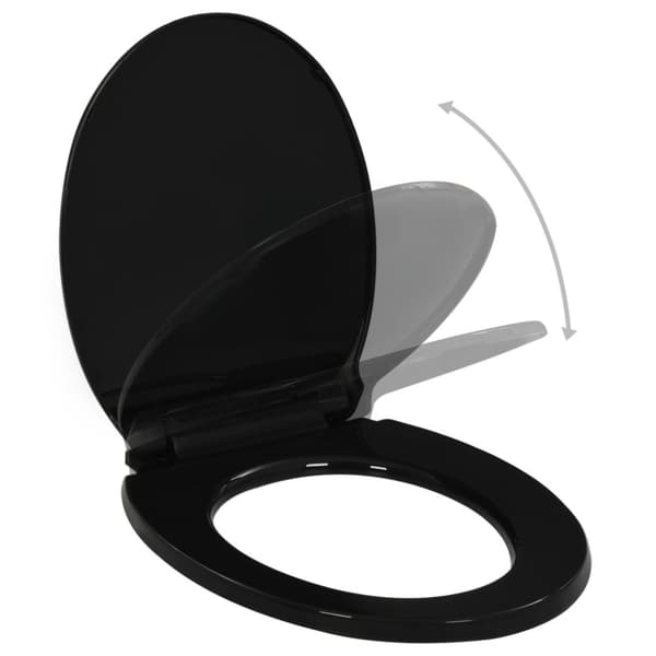 Toilet- & bidetsæder - Living toiletsæde med soft-close og quick release-design sort