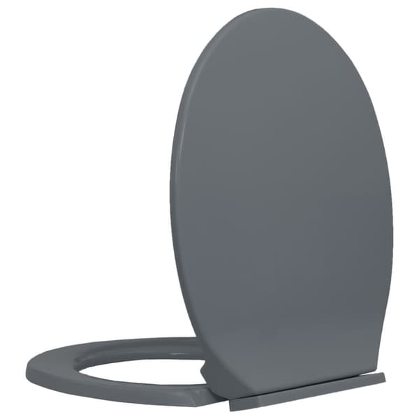 Toilet- & bidetsæder - Living toiletsæde med soft close oval grå