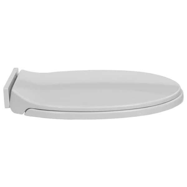 Toilet- & bidetsæder - Living toiletsæde med soft-close oval lysegrå