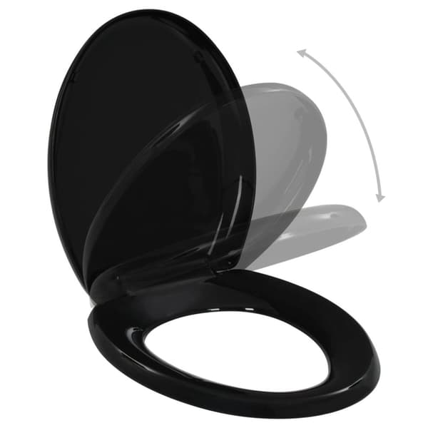 Toilet- & bidetsæder - Living toiletsæde med soft-close og quick release-design sort